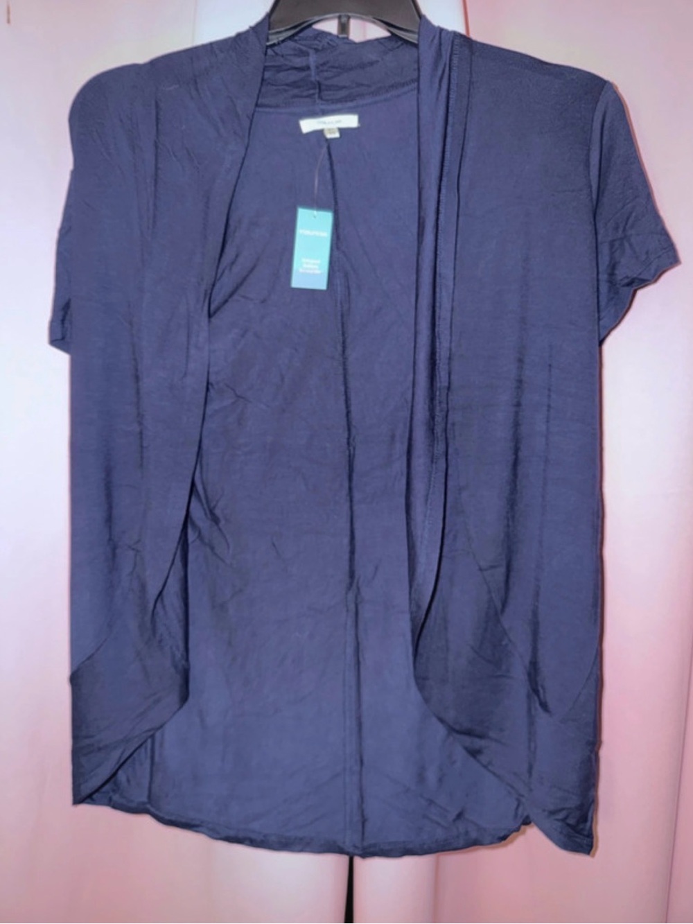Maurice’s Lightweight Navy Short-Sleeve Open Cardigan
